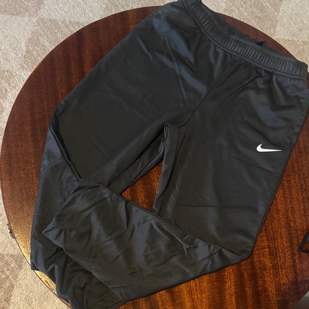 Nike Black Athletic Pants with White Logo